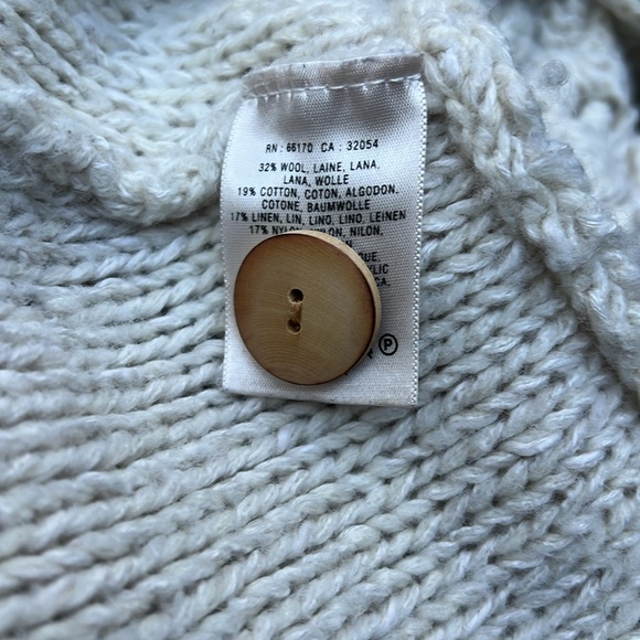 Anthropologie Sparrow Stitchy Peplum Cardigan Tie Waist Wool Blend Sweater - Picture 10 of 14